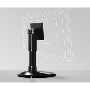 Suporte Para Monitor - Triangular Ac124 Preto - 4 Níveis De Altura