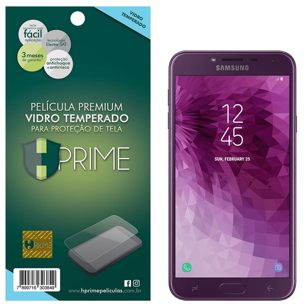 Película Premium HPrime p/ Galaxy J4 2018 Vidro Temperado