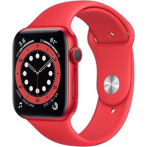 Apple Watch Series 6 44mm Vermelho com Pulseira Esportiva Vermelha M00M3LL/A