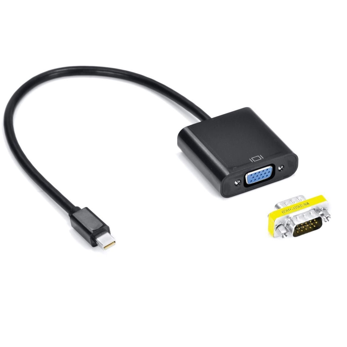 Cabo Adaptador/Conversor Mini Displayport Macho Para Vga Fêmea Com Adaptador Para Macho