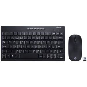 Teclado Mini E Mouse Sem Fio Dynamic Flat Abnt2/1200Dpi Preto Usb Dc110