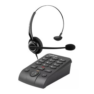 Telefone Headset Intelbras HSB50 Preto 4013330 Emborrachado