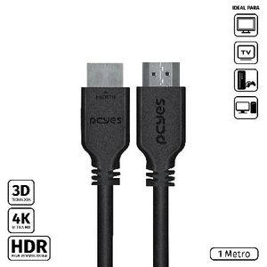 Cabo Hdmi 2.0 4K 30Awg Puro Cobre 1 Metro - Phm20-1