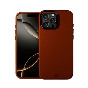 Capa Couro Dual Magsafe iPhone 16 Pro Marron Gorila Shield